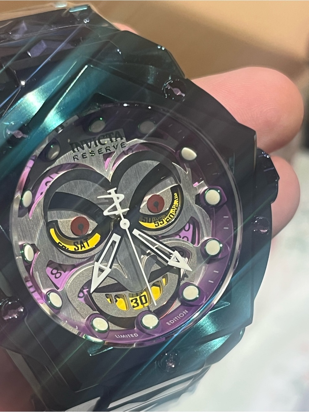 Invicta Reserve DC Comics Joker Limited Edition| 54mm |Swiss Ronda Z60 Movement - Picture 2 of 11